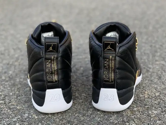 Bmlin 'Reptile' Black 12 Air Gold-White Jordan Retro AO6068-007 Metallic 0516